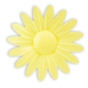 Flor Margarida de Oblea Amarelo 45mm 200 un