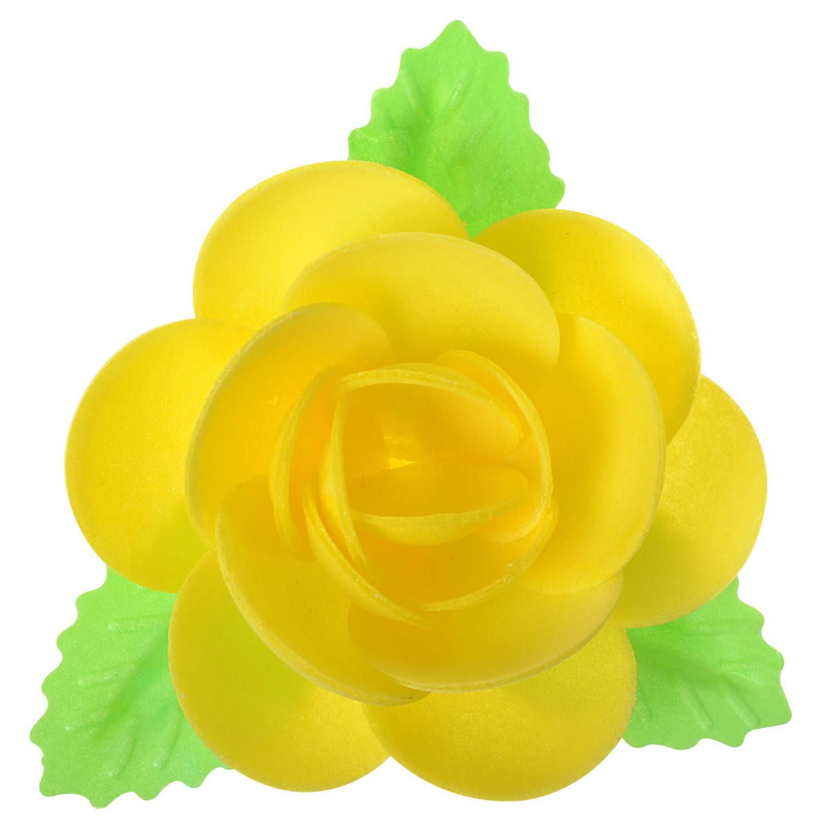 Flor Magnolia de Oblea Amarelo 90mm 40 un