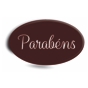 Chocolate Negro (40% Cacau) Oval com Impresso Parabns 47x28mm 5x24 un