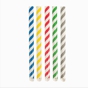 Palhinha Direita em Papel Cores Sortidas Avulso  �12x200mm para Bubble Tea 48x50un