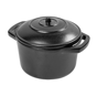 Mini Panela com Asas e Tampa Melamina Preto 105x95x65mm 300ml 12 un
