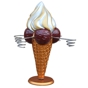 Suporte para Cones - Cone de Bolas e Soft Dourado 380x250mm 1 un