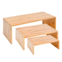 Set de 3 Elevadores Mdios em Bamb para Buffet