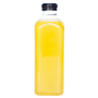 Garrafa Quadrada PET 1000ml 76x76x226mm com Tampa HDPE 70 un