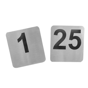 Jogo de Nmeros de Mesa em Inox de 1 A 25 95x88mm 25un
