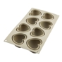 Molde de Silicone para Pastelaria Cuoricino 8x96ml  65x65x39mm