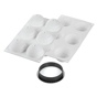 Molde de Silicone para Pastelaria Kit Tarte Ring Montblanc 6x106ml  74x24mm