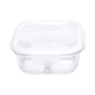 Recipiente de Conservao de Vidro com Tampa 800ml 2 Compartimentos 6 un