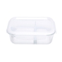 Recipiente de Conservao de Vidro com Tampa 1000ml 2 Compartimentos 6 un