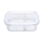 Recipiente de Conservao de Vidro com Tampa 1500ml 2 Compartimentos 6 un
