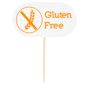 Pick em Madeira Marcador de Comida 80mm Gluten Free 100 un
