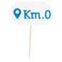 Pick em Madeira Marcador de Comida 80mm Km.0 100 un