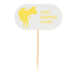 Pick em Madeira Marcador de Comida A Point-Medium Well-Al Punto 80mm 100 un