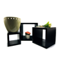 Set de 3 Elevadores de Buffet em Madeira Preto 130/180/230mm