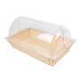 Cesta Tipo Vime 530x325x100mm em PP Natural Com Cpula em Policarbonato 1 un