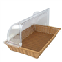 Cesta Tipo Vime 530x325x100mm em PP Castanho Com Cpula em Policarbonato 1 un