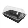 Cesta Tipo Vime 530x325x100mm em PP Preto Com Cpula em Policarbonato 1 un