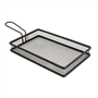 Mini Fritadeira em inox Preto Rectangular 240x150x35mm 6 un