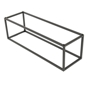 Suporte em Metal Preto para Placa em Melamina 530x162x16mm 1 un