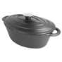 Cocotte de Ferro Preto Oval com Tampa 3500ml 290/360x210x109mm 3 un