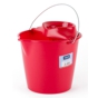 Balde de Plstico PP Redondo 12L  Vermelho 1 un