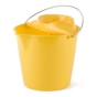 Balde de Plstico PP Redondo 12L  Amarelo 1 un