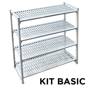 Estante Ventilada WindShelving 455x1525x1800mm em Ao Coberto com PP Cinzento