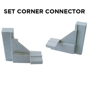 Kit 2 Conetores 90 para Estante Ventilada Plstico Cinzento