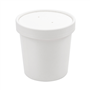 Copo + Tampa em Cartolina Branca para Sopa ou Comidas Quentes 360ml 90x73x86mm Caixa 250