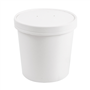Copo + Tampa em Cartolina Branca para Sopa ou Comidas Quentes 780ml 116x93x110mm Caixa 250