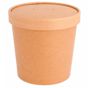 Copo + Tampa em Cartolina Kraft para Sopa ou Comidas Quentes 770ml 96/118x108mm Caixa 5x50