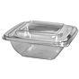 Saladeira Plstico Quadrada 750ml 160x160x65mm PP Transparente 400 un