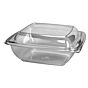 Tampa Plstico RPET Alta para Saladeira Quadrada 750ml 160x160x20mm 400un