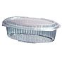 Saladeira Plstico Oval 1500g 255x162x82mm PP Tampa Normal 250un