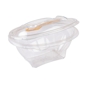 Embalagem Pl�stico PET/RPET Oval Sekipack 750ml 190x140x95mm com Garfo Madeira 300 un