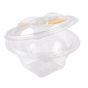 Embalagem Pl�stico PET/RPET Sekipack 250ml 68x120x120mm com Garfo 300 un