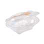 Embalagem Pl�stico PET/RPET Oval Sekipack 500ml 190x140x76mm com Garfo Madeira 400 un