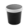 Copo + Tampa em Cartolina Preto para Sopa ou Comidas Quentes 360ml 90x73x86mm Caixa 250