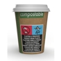 Copo de Carto+PLA para Bebidas Quentes 180ml 6oz Castanho Vegware 20x50 un