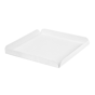 Bandeja Quadrada de Carto Branco com Pestanas Laterais 190x190x20mm 250 un