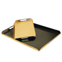 Bandeja de Carto Dupla Face Preto / Dourado com Asas 280x420mm 100 un