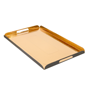 Bandeja de Carto Dupla Face Dourado / Preto com Asas 280x420mm 100 un