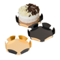 Base Hexagonal com abas em Carto Dupla Face Ouro/Preto 80mm 200 un