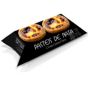 Caixa em cartolina para 4 Pasteis de Nata 4L 140x65x55mm Impresso Lisboa Preto 100un