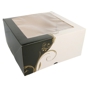 Caixa em cartolina Branco e Preto com Janela 240x240x120mm 50 un