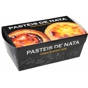 Caixa em cartolina para 4 Pasteis de Nata 137x73x60mm Impresso Preto 4x25un