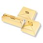 Caixa em cartolina metalizada a ouro para bolos 150x220x80mm 50 un