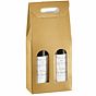 Caixa em Carto para 2 Garrafas Dourado 180x90x340mm 30 un