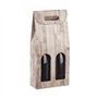 Caixa em Carto para 2 Garrafas Wood 180x90x385mm 30 un
