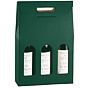 Caixa em Carto para 3 Garrafas Verde 270x90x385mm 30 un